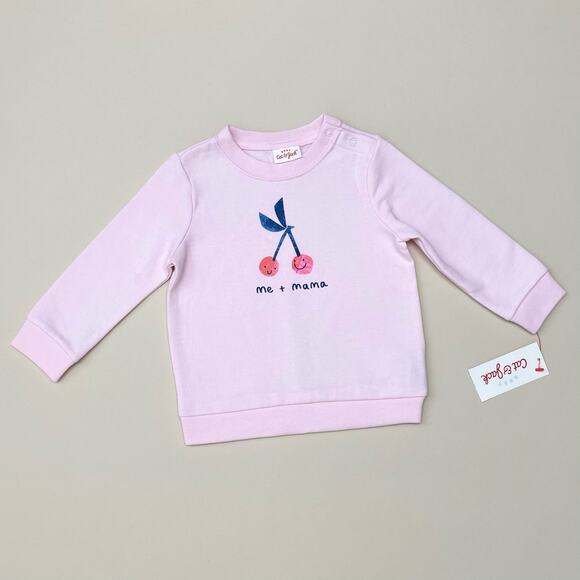 Cat & Jack 12M Girl Pink Terry Cloth Sweatshirt NWT - Picture 1 of 5